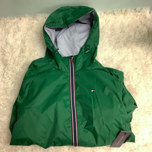 Tommy Hilfiger Women’s Green Windbreaker Jacket / Size XSmall - Picture 3 of 5